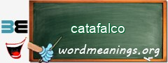 WordMeaning blackboard for catafalco